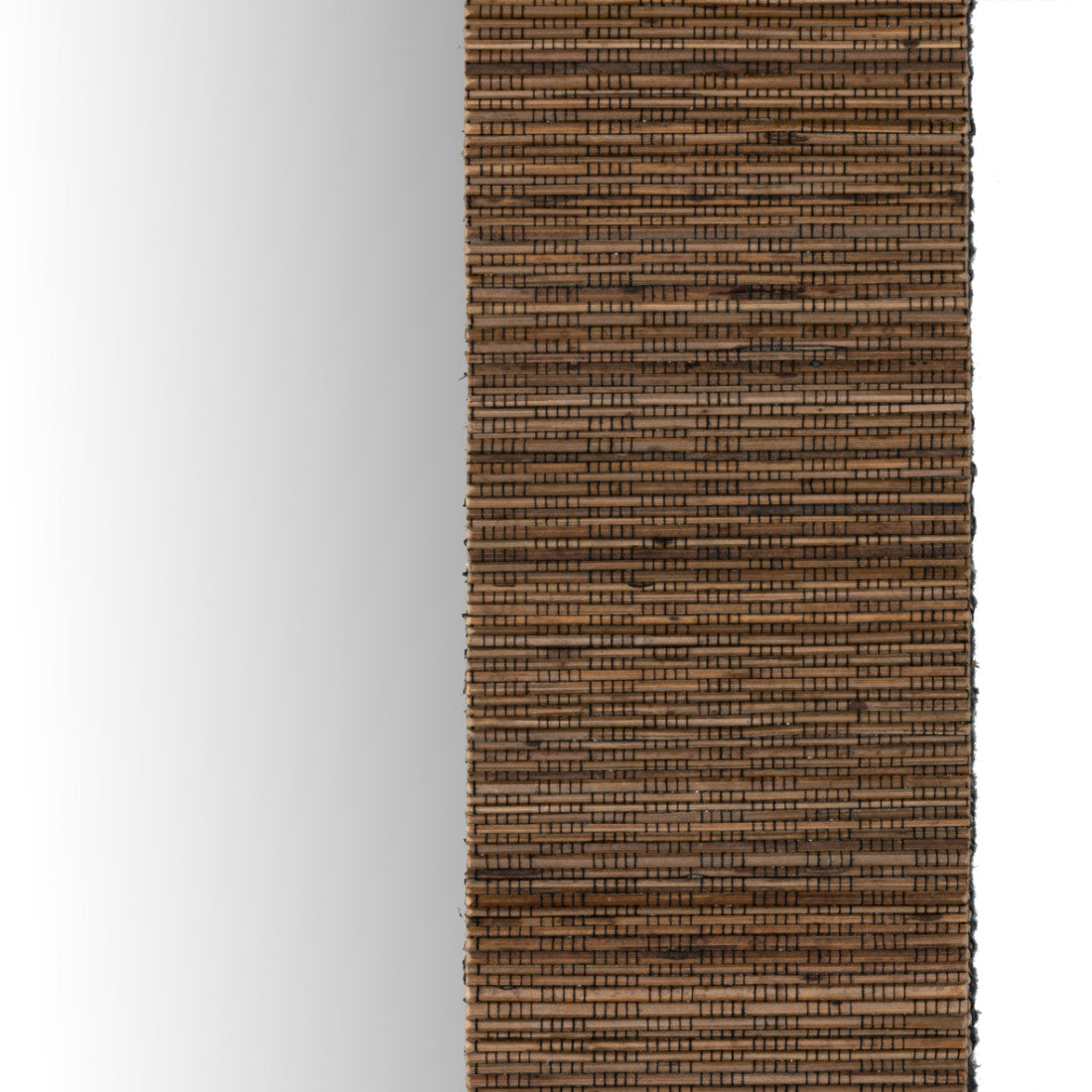 Kendari Cocoa Palm Leaf Frame Floor Mirror 79"