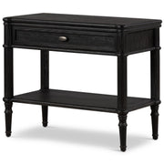 Maison Distressed Black Oak 1 Drawer Nightstand 32"