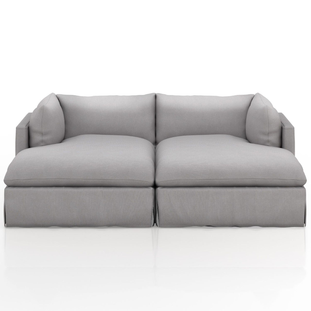 Habitat Vesuvio Dove Double Chaise Sectional 87''