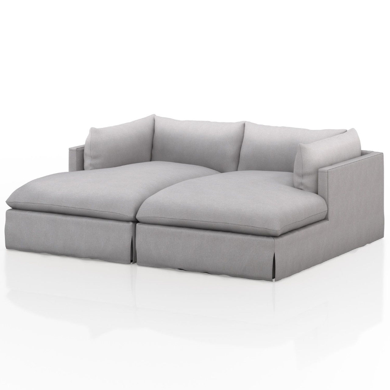 Habitat Vesuvio Dove Double Chaise Sectional 87''