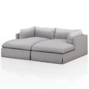 Habitat Vesuvio Dove Double Chaise Sectional 87''