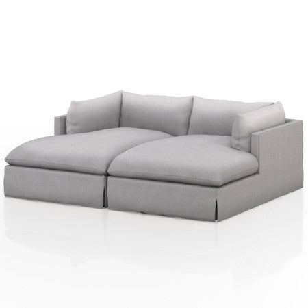 Habitat Vesuvio Dove Double Chaise Sectional 87''