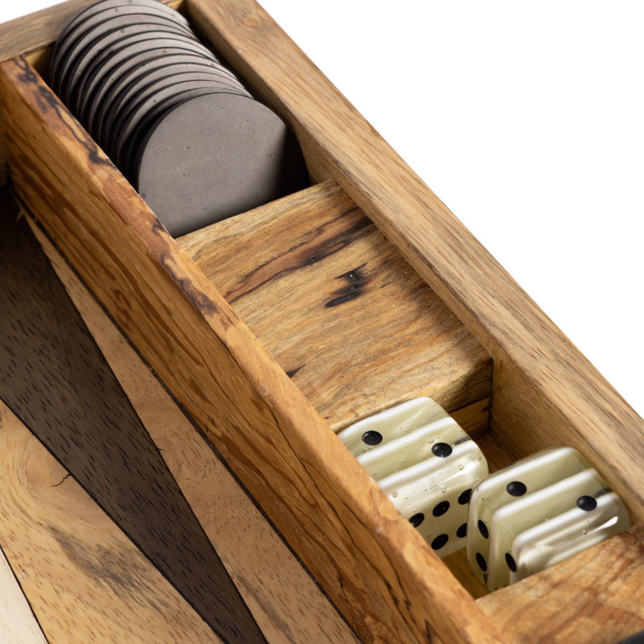 Spalted White Backgammon