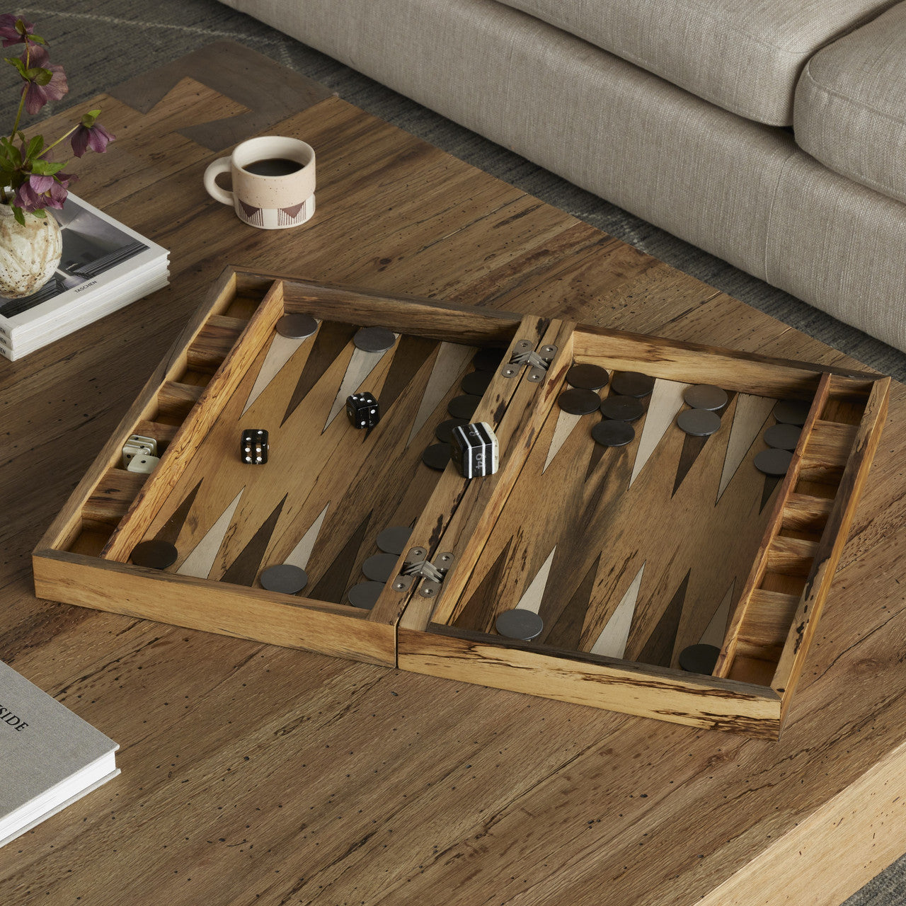 Spalted White Backgammon