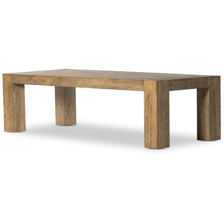Abaso Rustic Oak Dining Table 108"