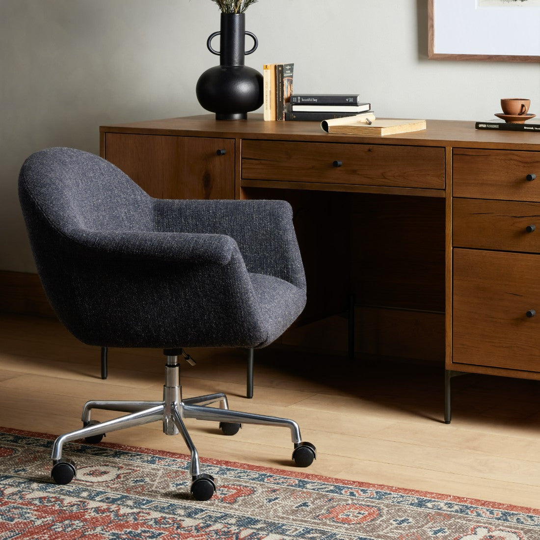 Suerte Slate Upholstered Office Desk Chair