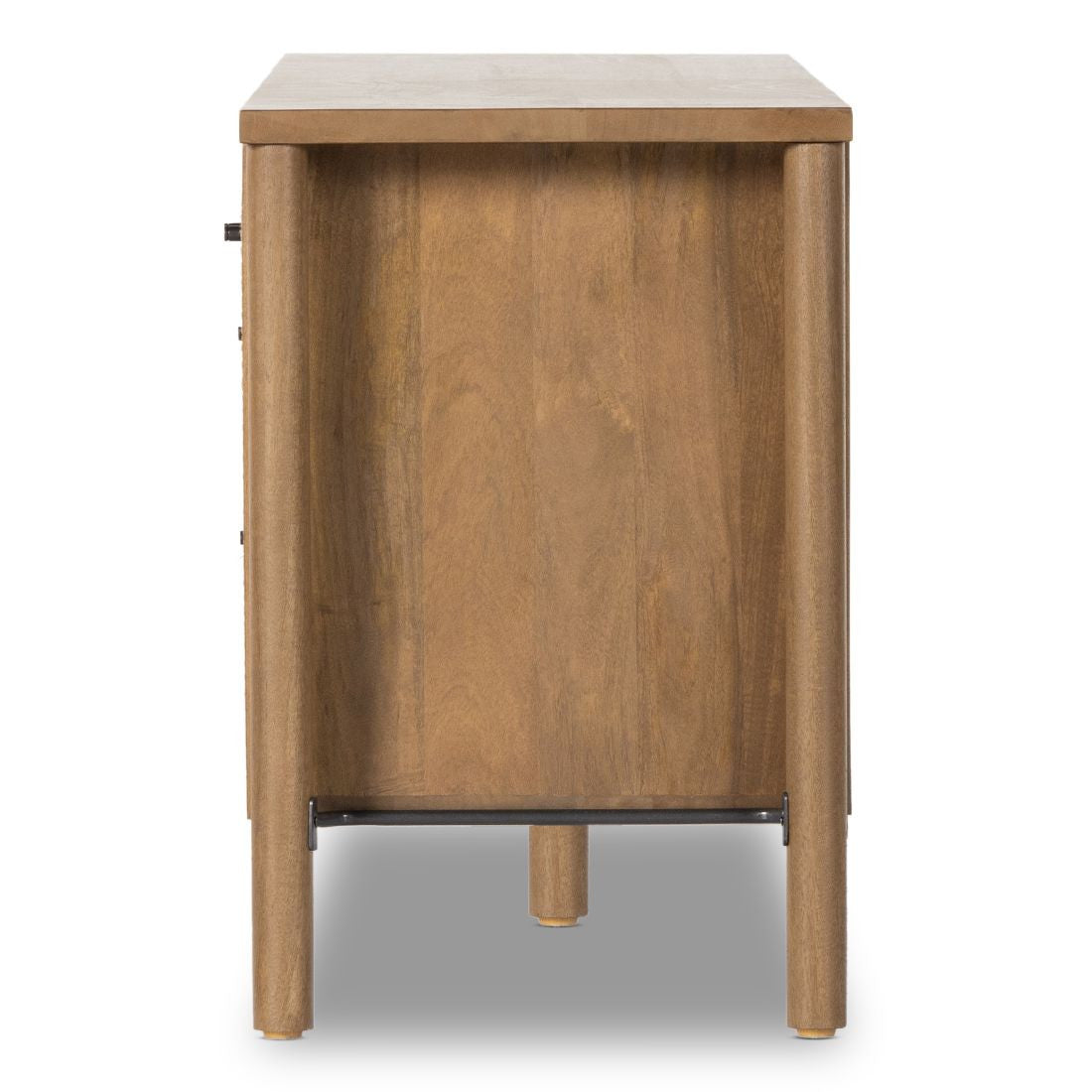 Veta Taupe Woven Cane Media Console 82"