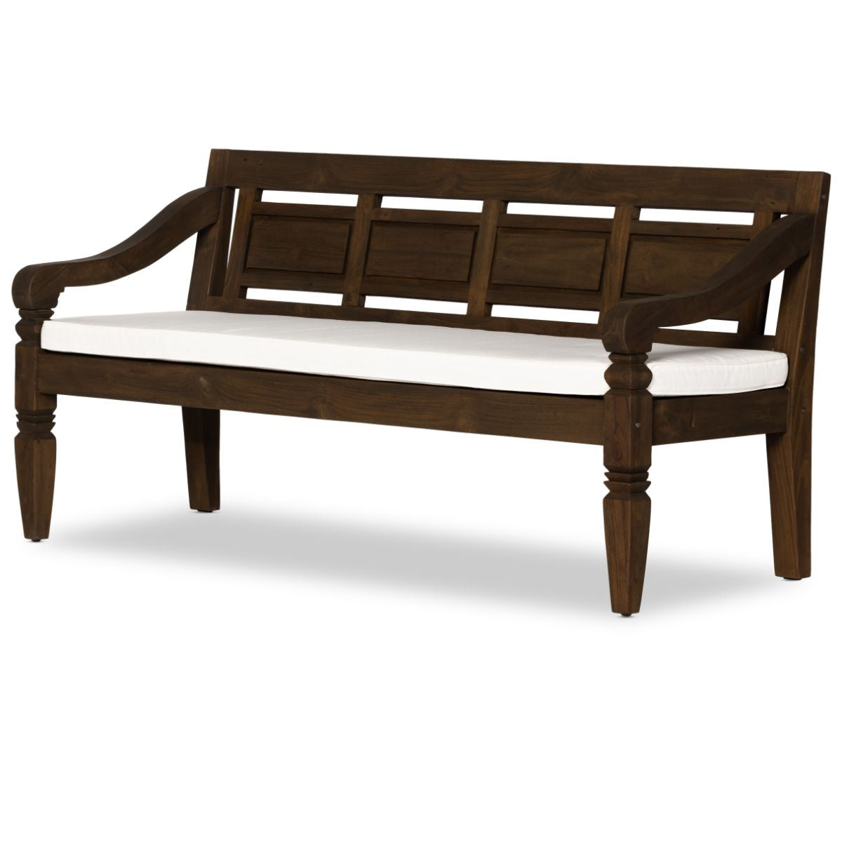 Stewart Brown Teak Wood Outdoor Bench 71"