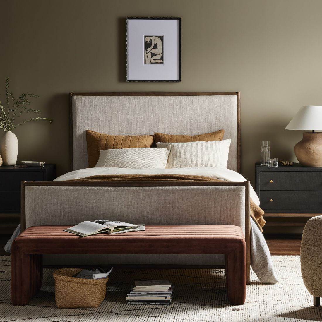 Glenview Weathered Oak Queen Platfrom Bed