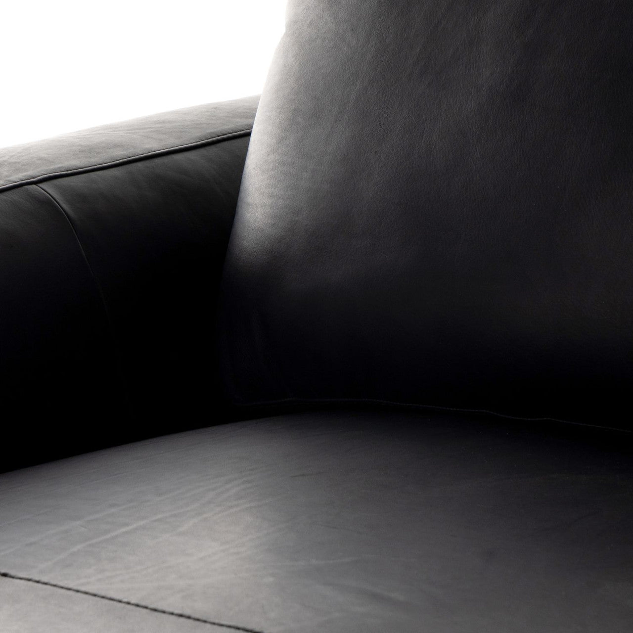 Colt 4 Piece Heirloom Black Leather Sectional LAF Chaise