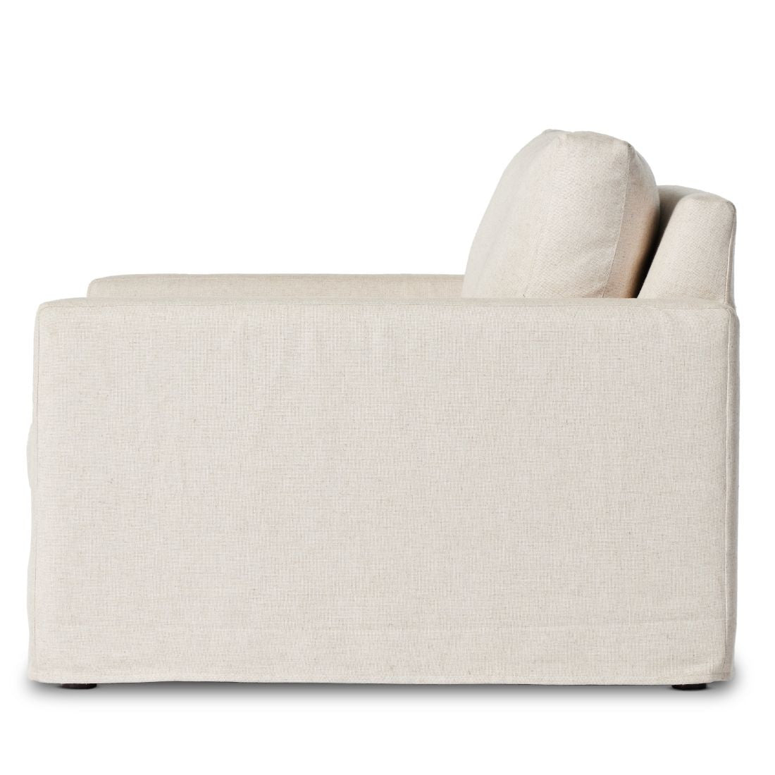 Maddox Oatmeal Upholstered Slipcover Chair & A Half 50"