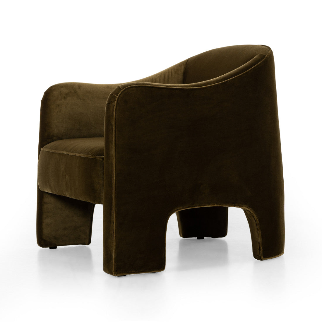 Sully Moss Green Velvet Upholstered Modern Accent Chair