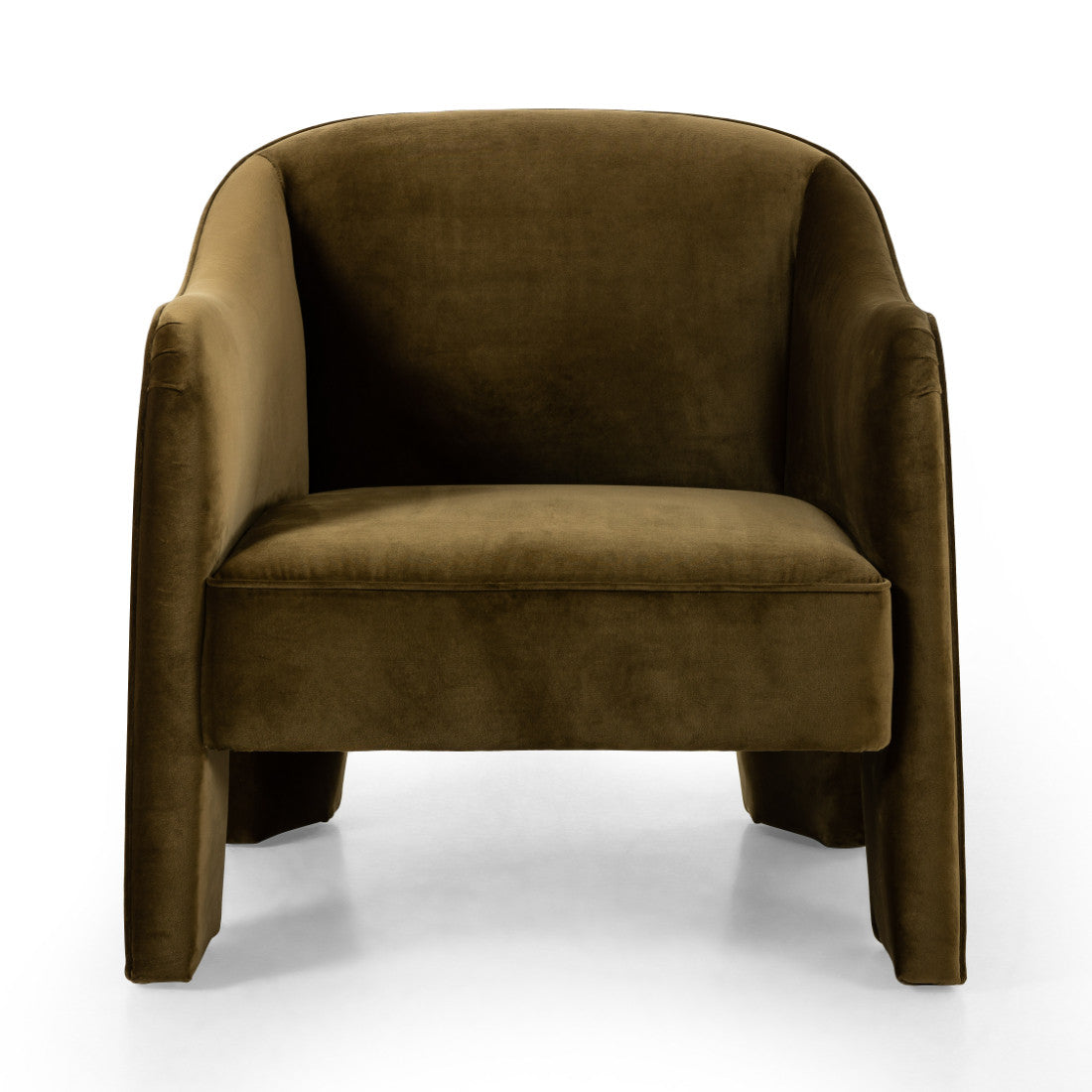 Sully Moss Green Velvet Upholstered Modern Accent Chair