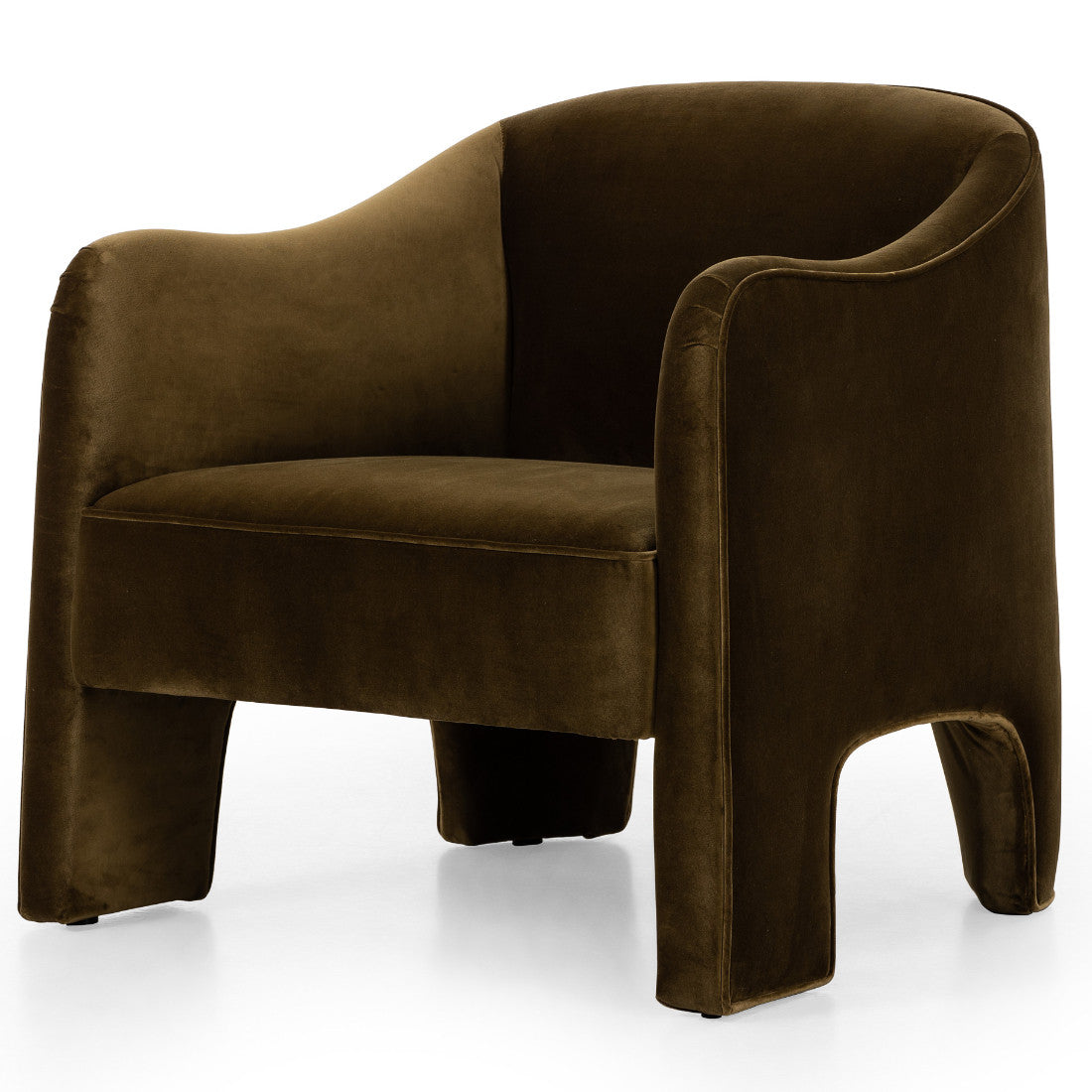 Sully Moss Green Velvet Upholstered Modern Accent Chair