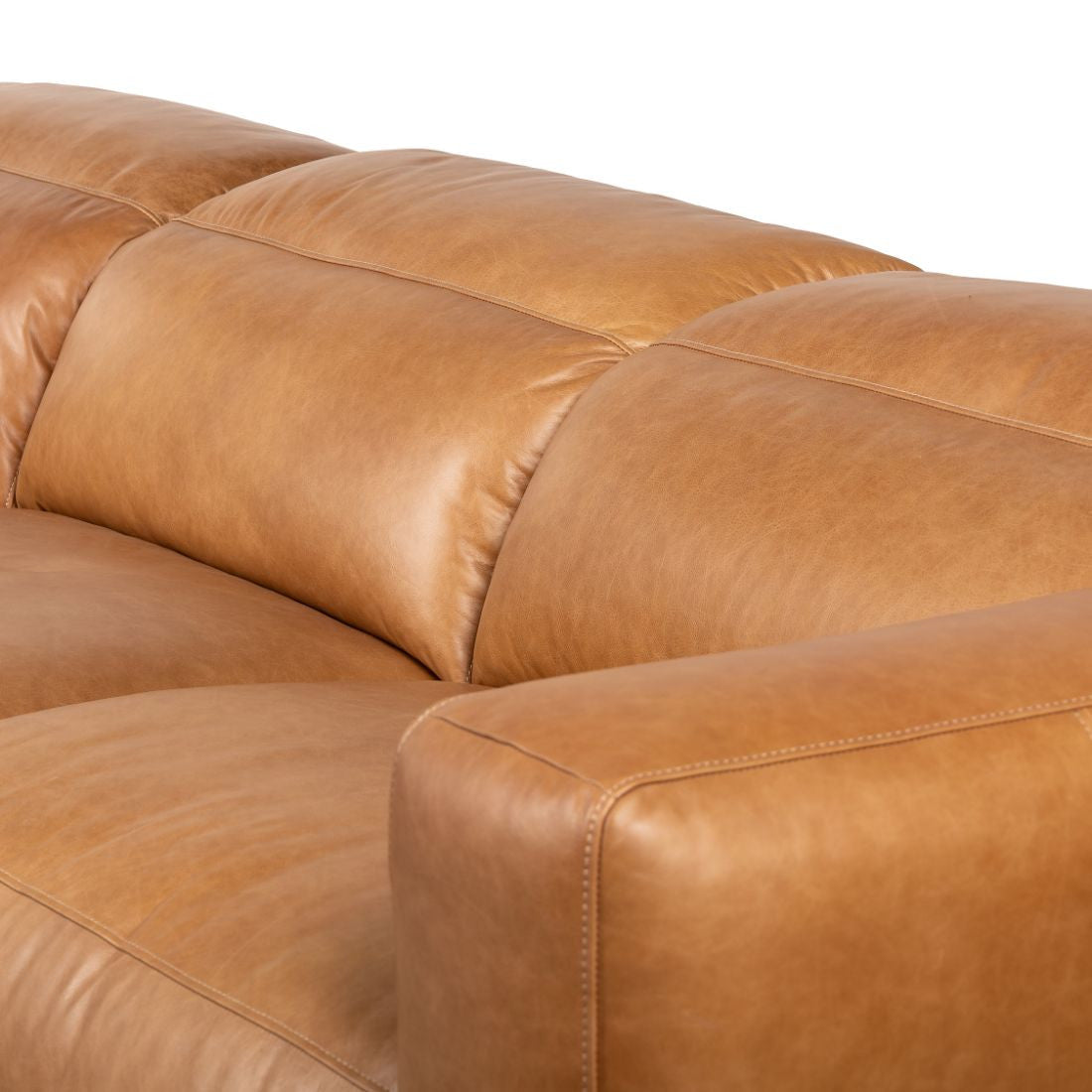 Radley Butterscotch Leather Power Recliner 3 Piece Sectional