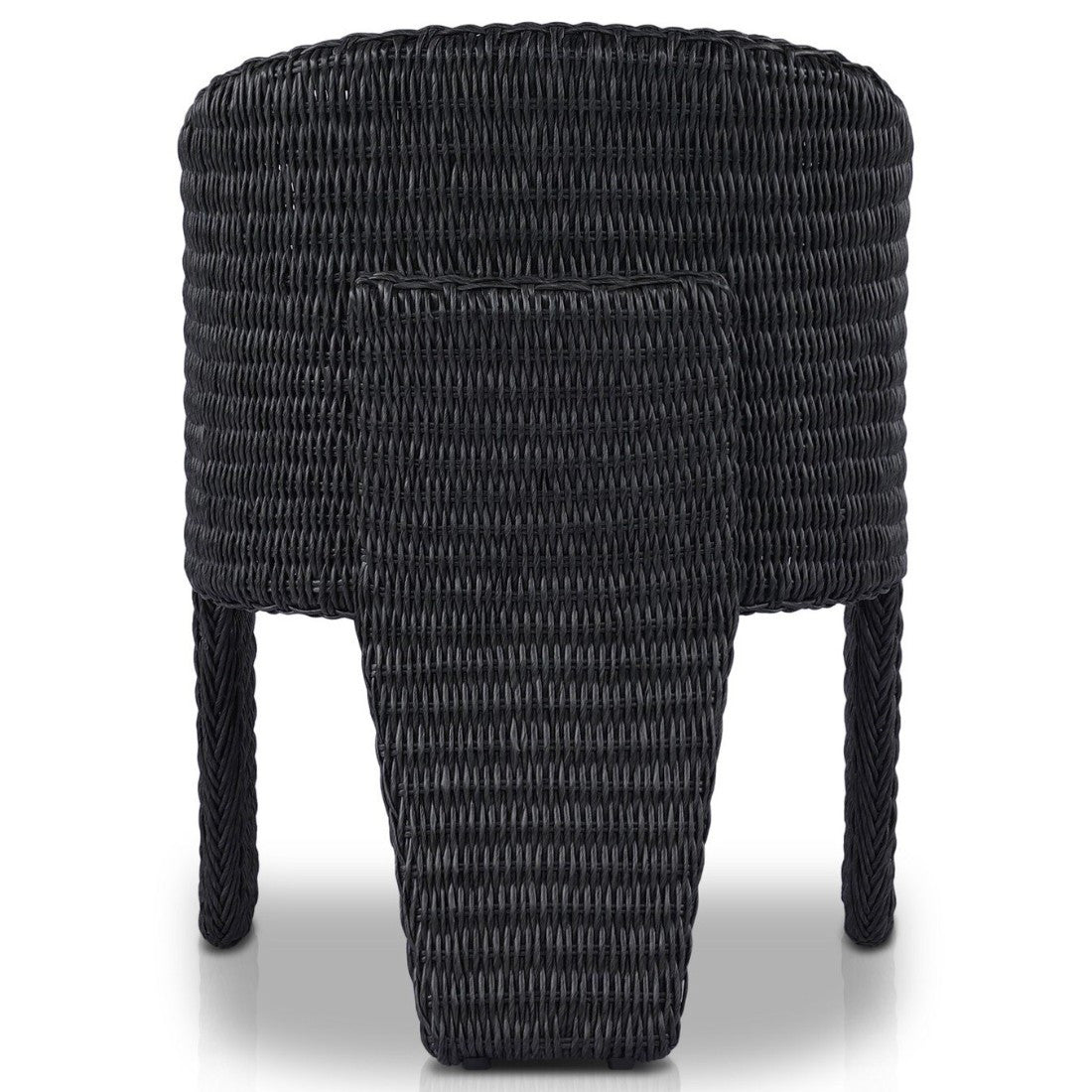 Fae Vintage Coal Woven Outdoor Dining Chair