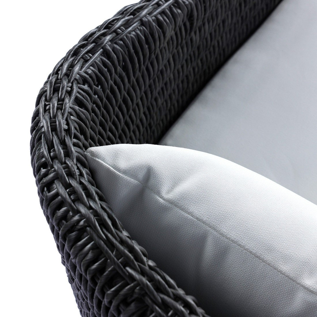 Fae Vintage Coal Woven Outdoor Dining Chair