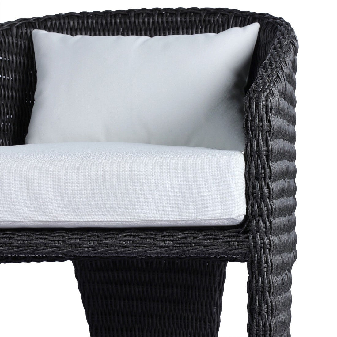 Fae Vintage Coal Woven Outdoor Dining Chair