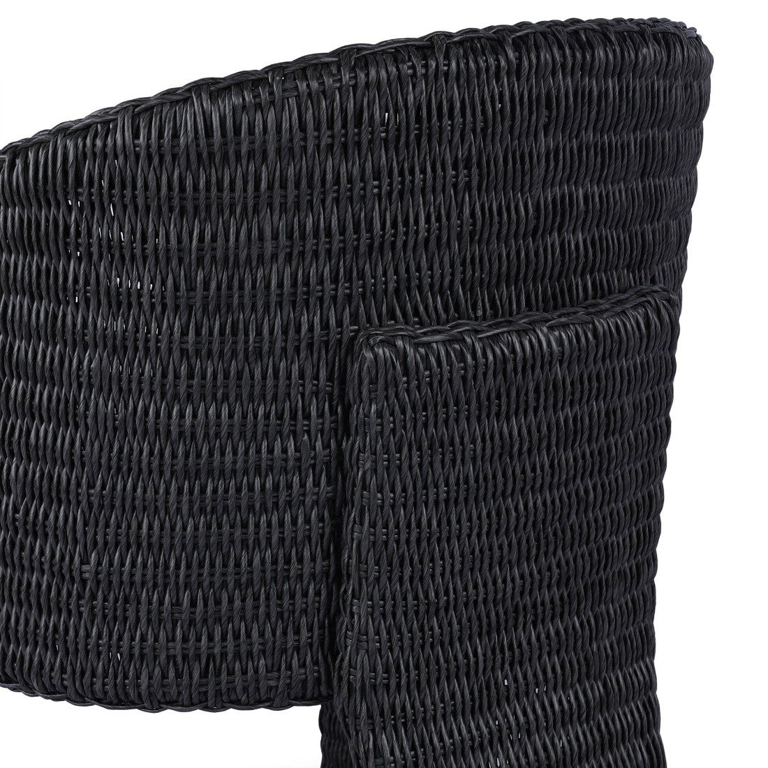 Fae Vintage Coal Woven Outdoor Dining Chair