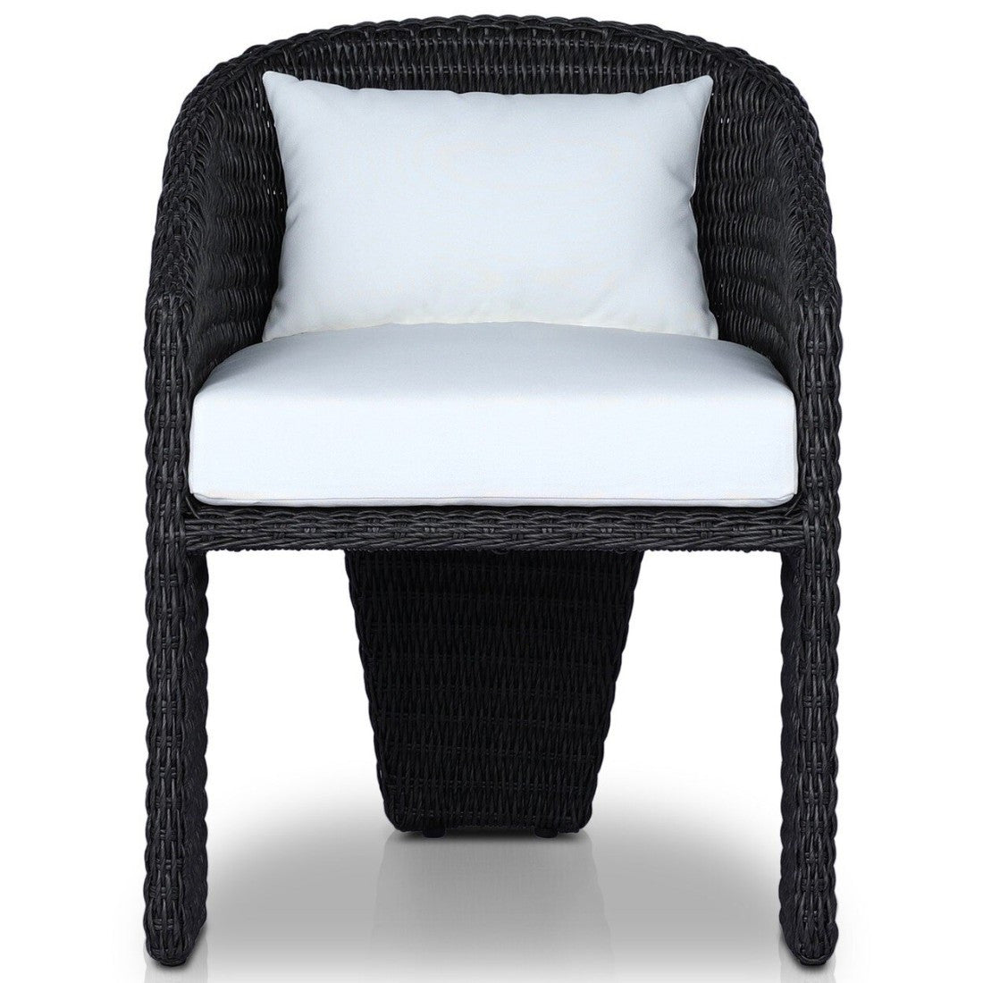 Fae Vintage Coal Woven Outdoor Dining Chair