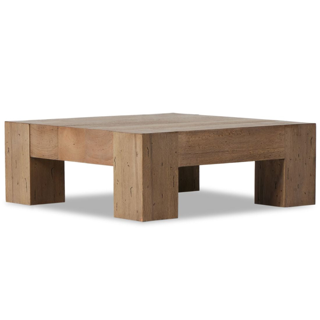 Abaso Rustic Oak 40" Square Coffee Table