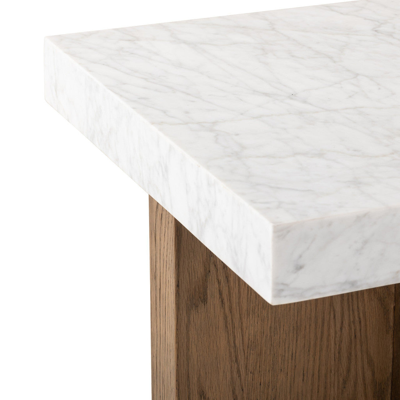 Bellamy End Table 22" - White Carrara Marble