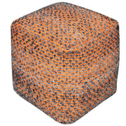 Ashley Burnt Orange Square Pouf Ottoman