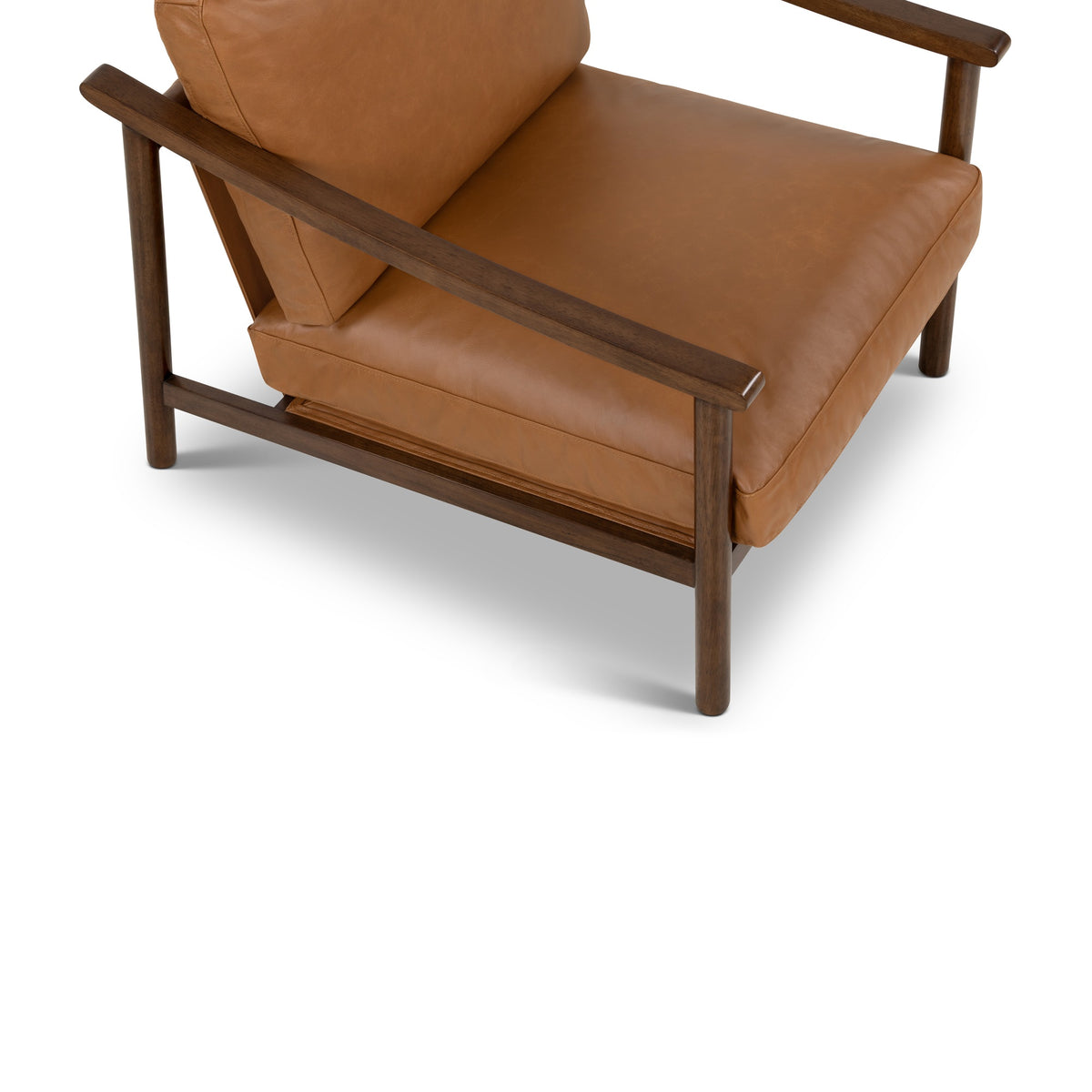 Rowan Leather Accent Chair Walnut, Panama Tan by Urbia - detail 7