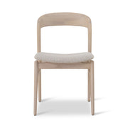 Modern Brazilian Velma Side Chair Bouclé Crafted Glaze Seat - Nevoa Frame by Urbia - product view
