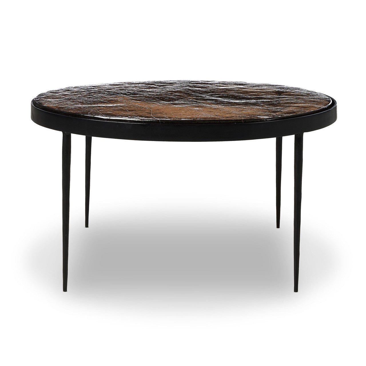 Yoko Nesting Table - Smoked Brown Cast Glass