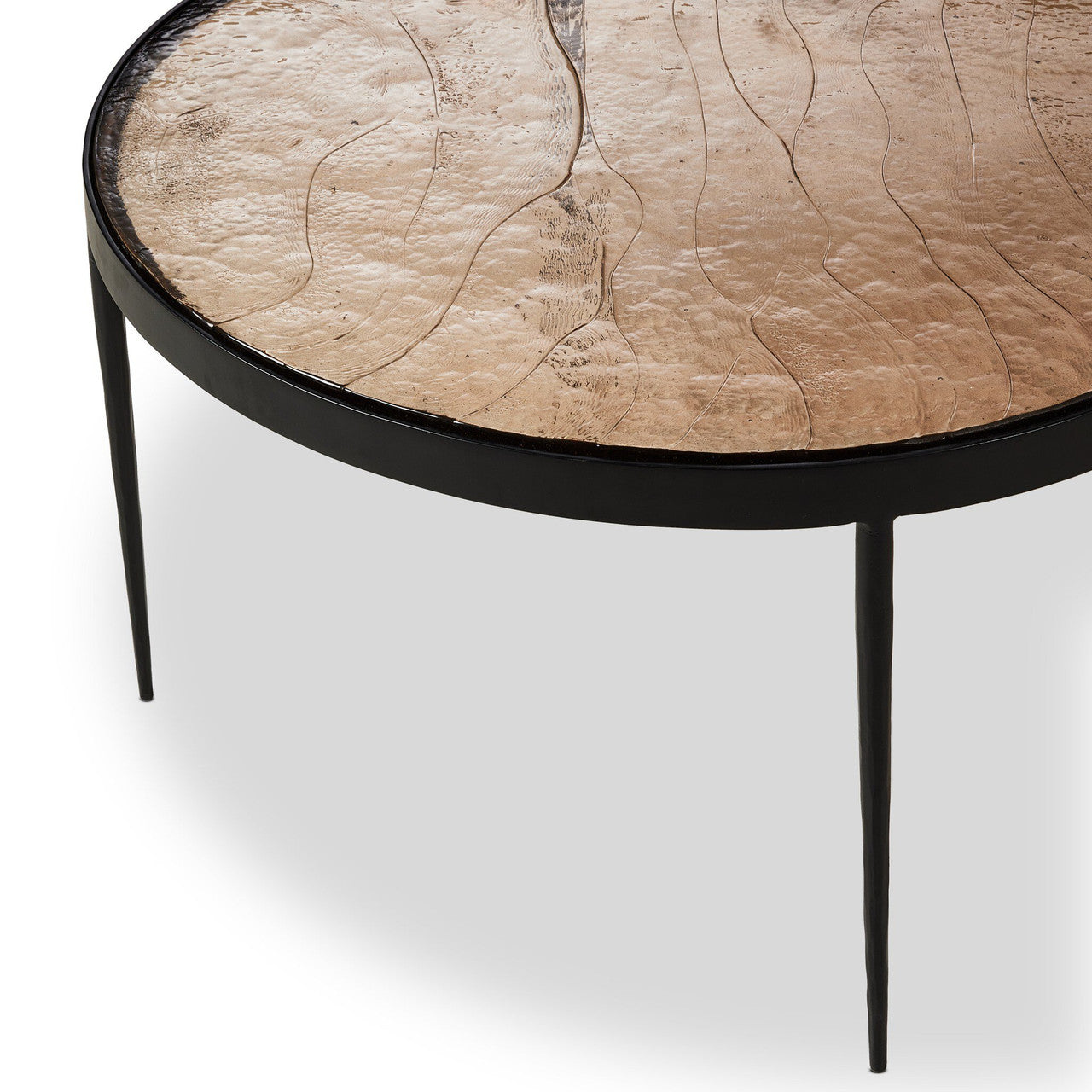 Yoko Nesting Table - Smoked Brown Cast Glass