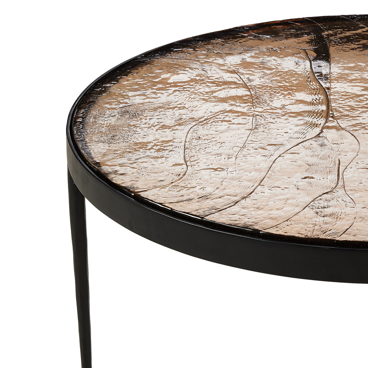 Yoko Nesting Table - Smoked Brown Cast Glass