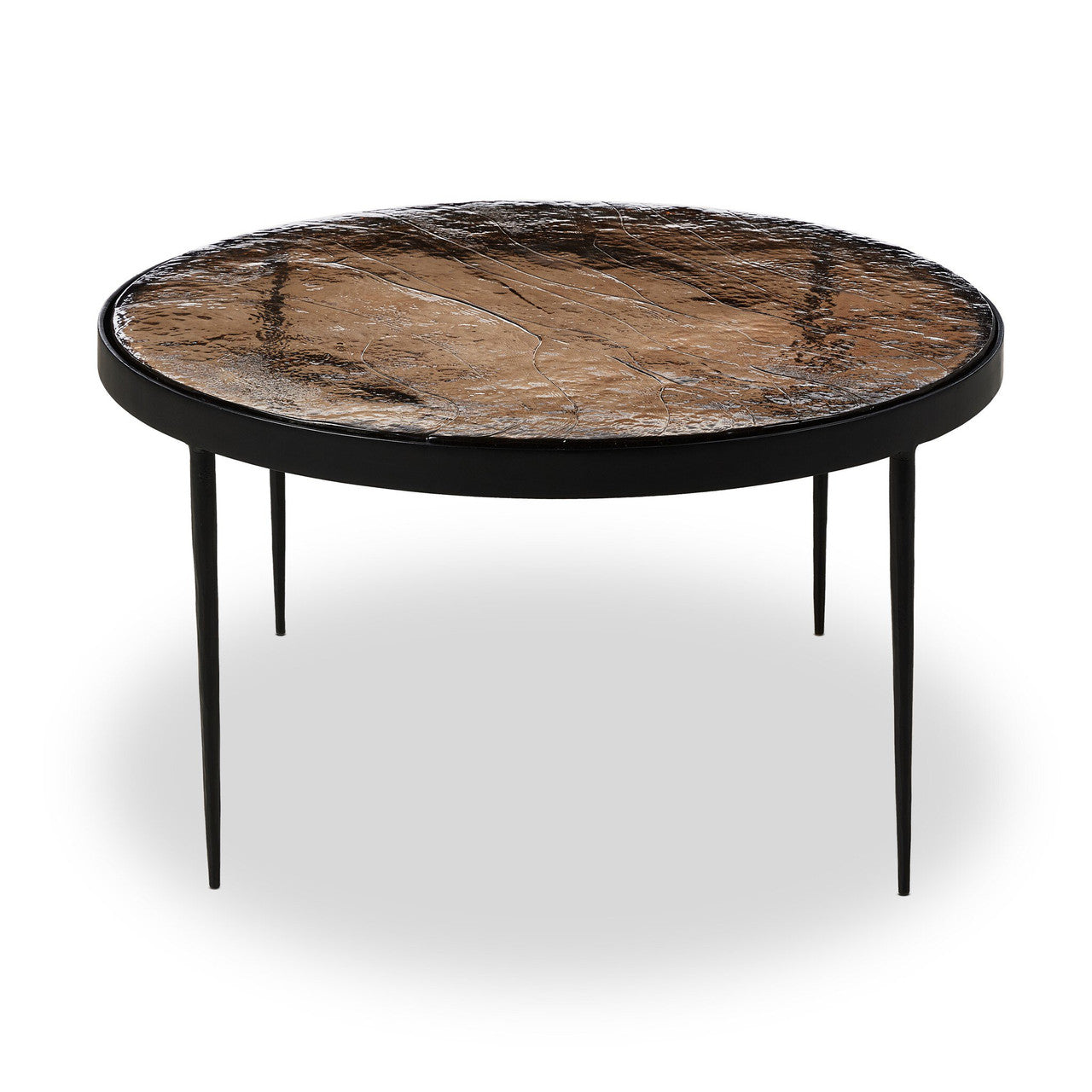 Yoko Nesting Table - Smoked Brown Cast Glass