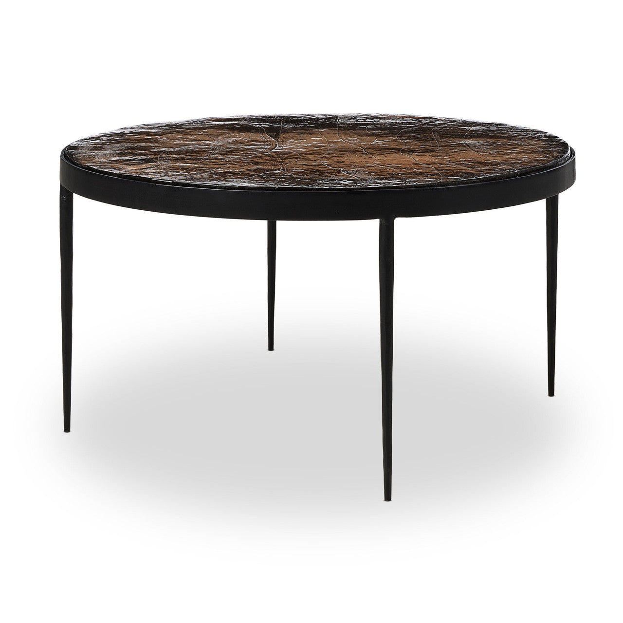 Yoko Nesting Table - Smoked Brown Cast Glass