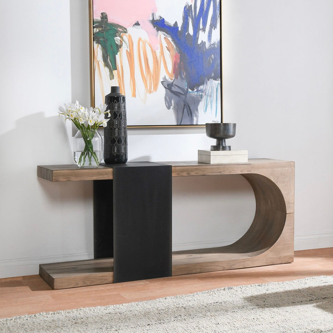 Danica 72" Reclaimed Wood and Iron Console Table