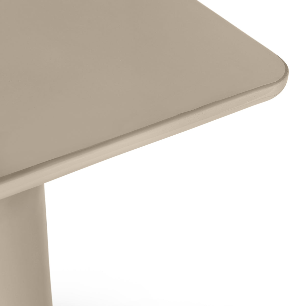 Alessia Tall Enamel Coffee Table Latte Taupe, 16.5" by Urbia - detail 4