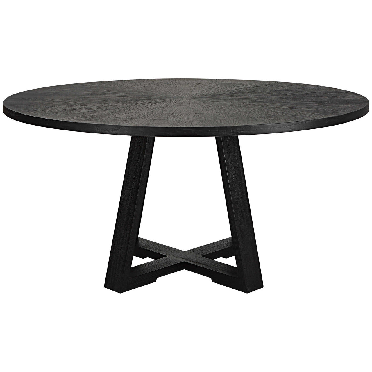 Gidran Black Oak Round Dining Table 60"