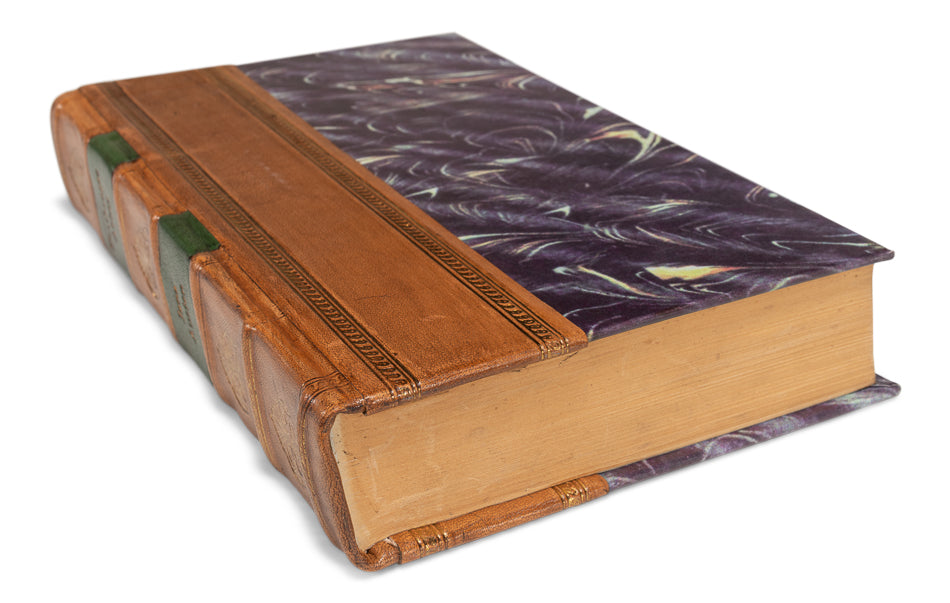Faux Tan Leather Books, Set Of 24 by Sarreid Ltd - view 9