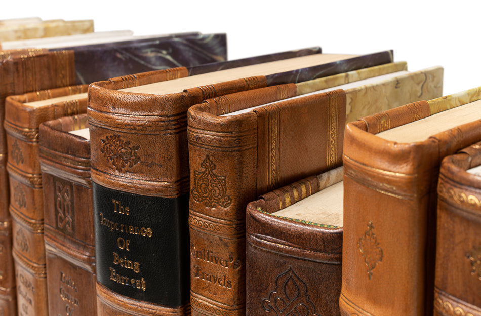 Faux Tan Leather Books, Set Of 24 by Sarreid Ltd - view 11