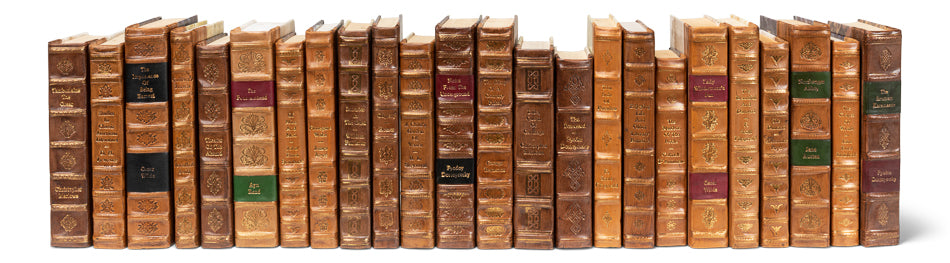 Faux Tan Leather Books, Set Of 24 by Sarreid Ltd - view 2