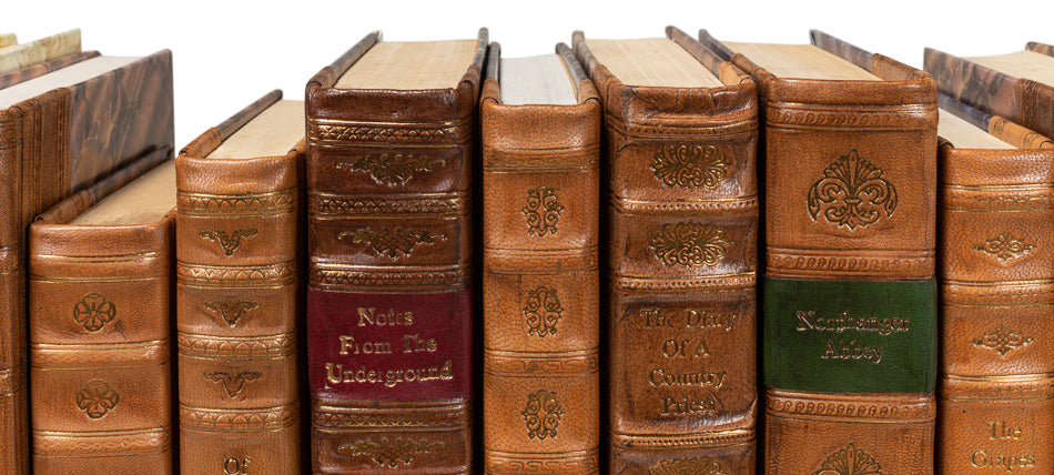 Faux Tan Leather Books, Set Of 24 by Sarreid Ltd - view 5