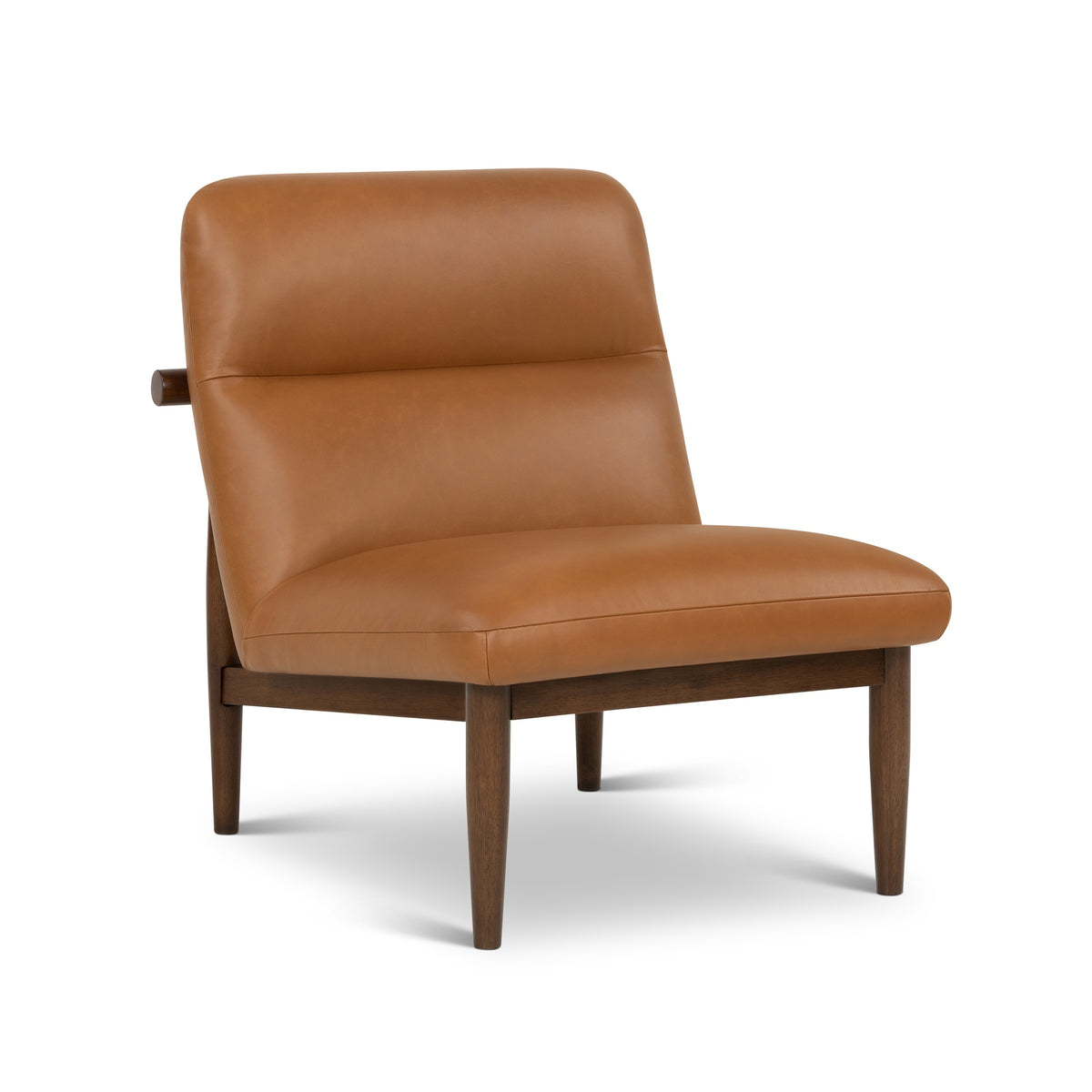 Hudson Leather Accent Chair Walnut, Panama Tan by Urbia - detail 2