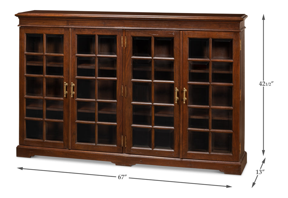 Carmel-By-The-Sea Bookcase, Cognac by Sarreid Ltd - view 7