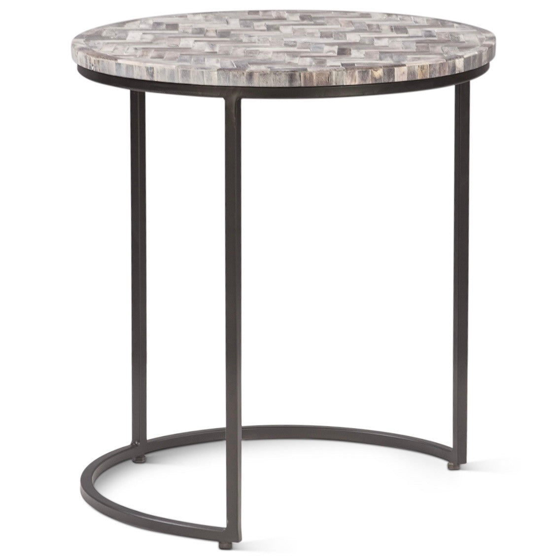 Calico 20" Nesting Tables in Chevron Pattern, Set 2