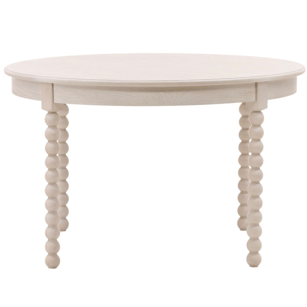 Mackenzie Round 48" White Wash Dining Table