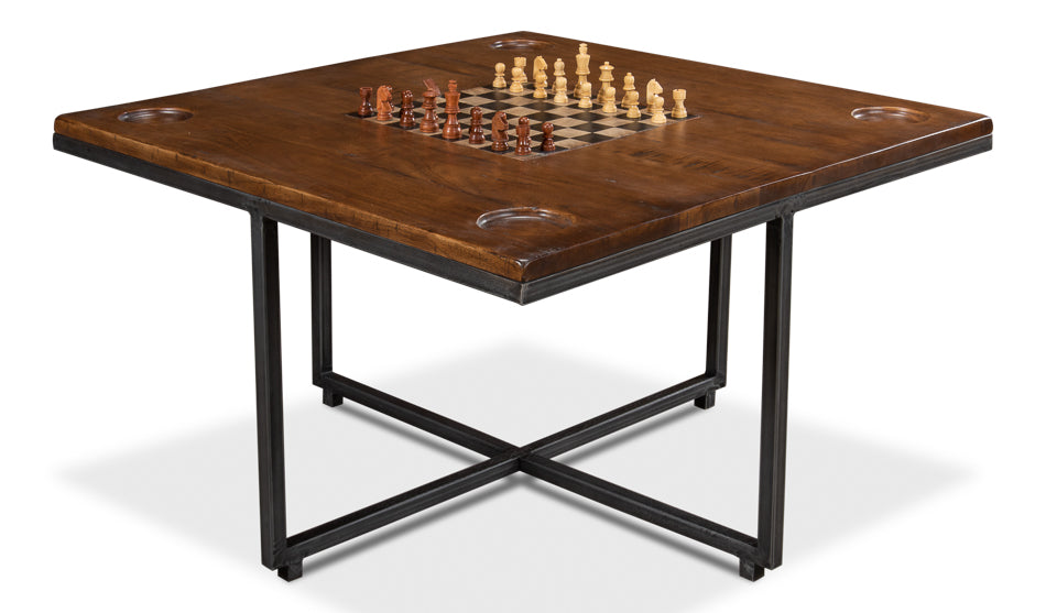 Low Game Table With Four Stools by Sarreid Ltd - view 9