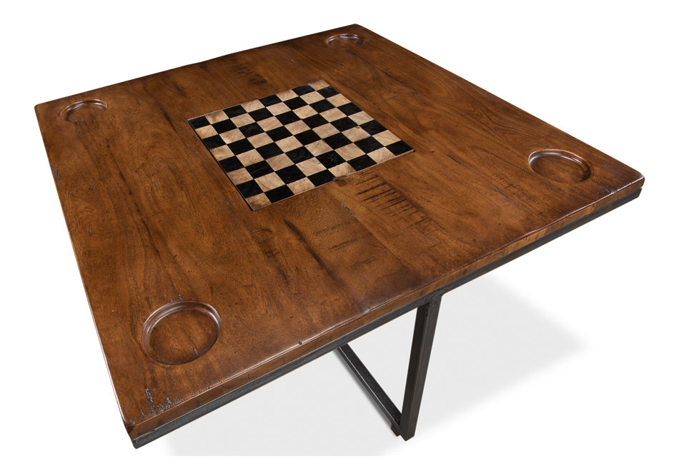 Low Game Table With Four Stools by Sarreid Ltd - view 4