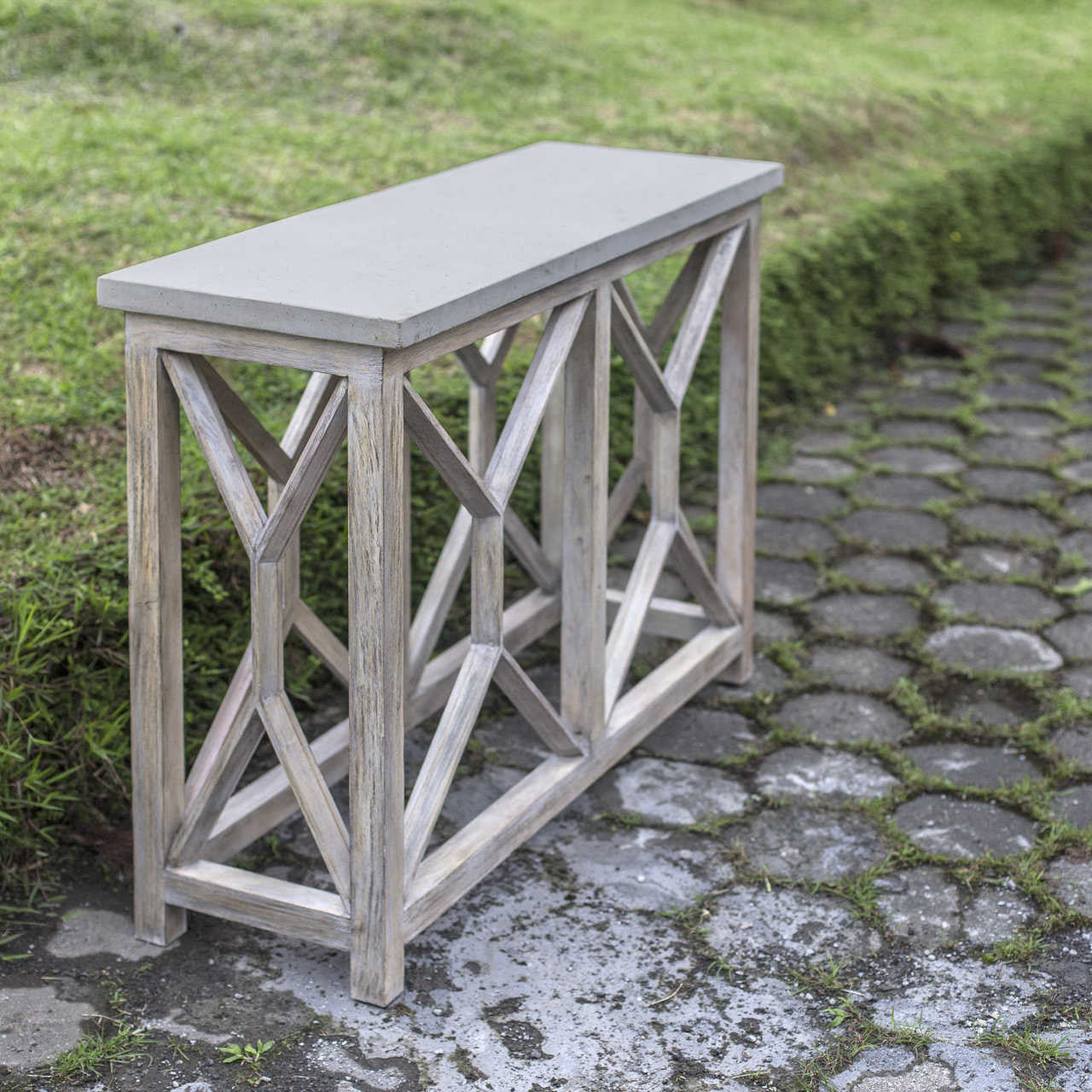 Catali Stone Top Console Sofa Table