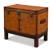 Abilene Leather Box W/Stand by Sarreid Ltd