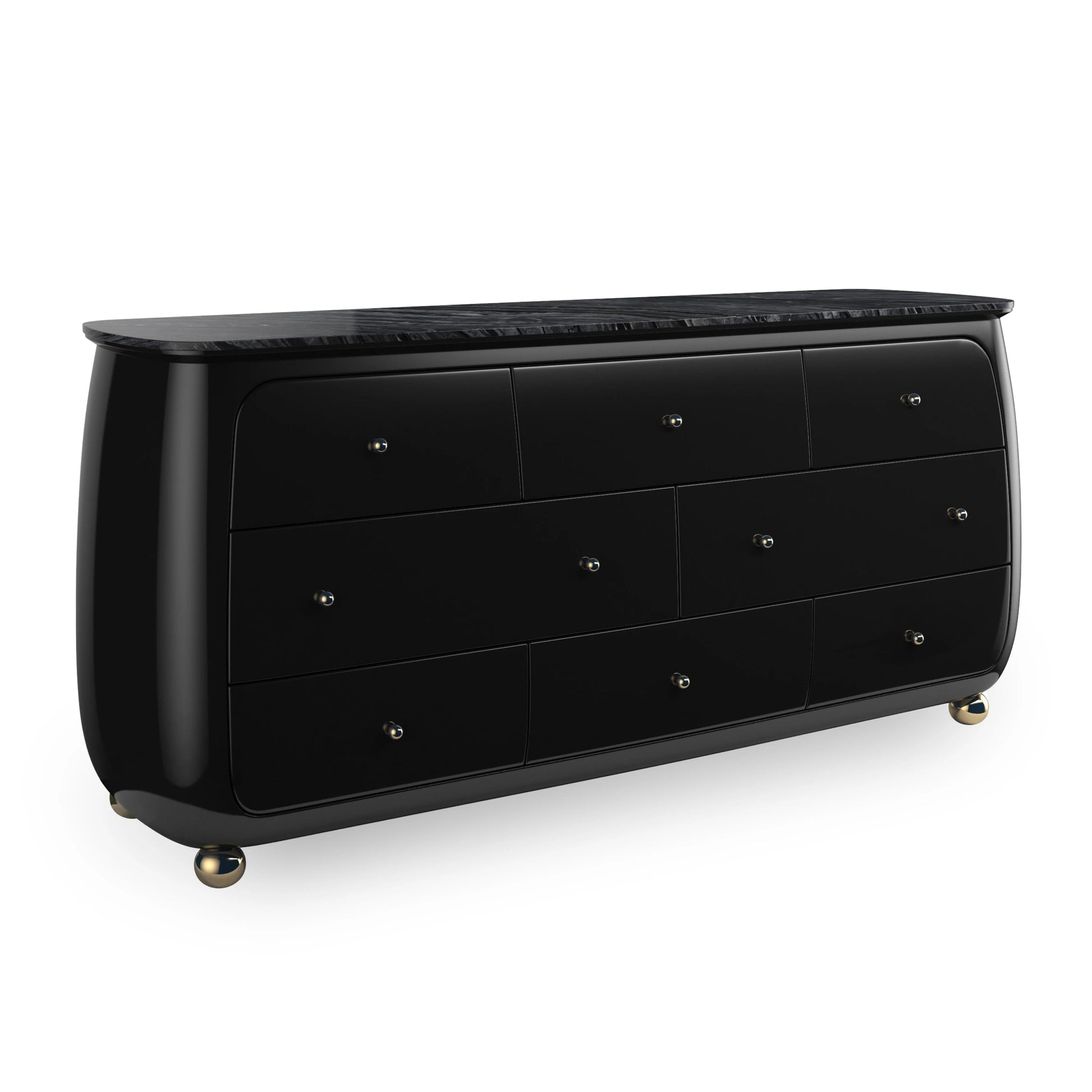 Cabochon Dresser Piano Black 69" by Caracole - view 2